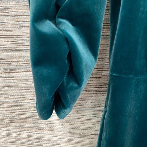 Teal Velvet D&Co Adaptive Midi Dress With Keyhole Back & 3/4 Sleeves Womens M/L - Picture 4 of 7